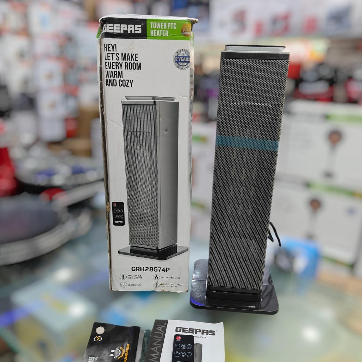 GEEPAS ptc ceramic fan heater 28574