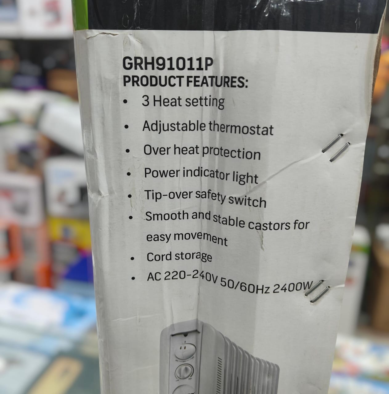 Geepas 11-Fin Portable Electric Oil-Filled Radiator Heater GRH91011P