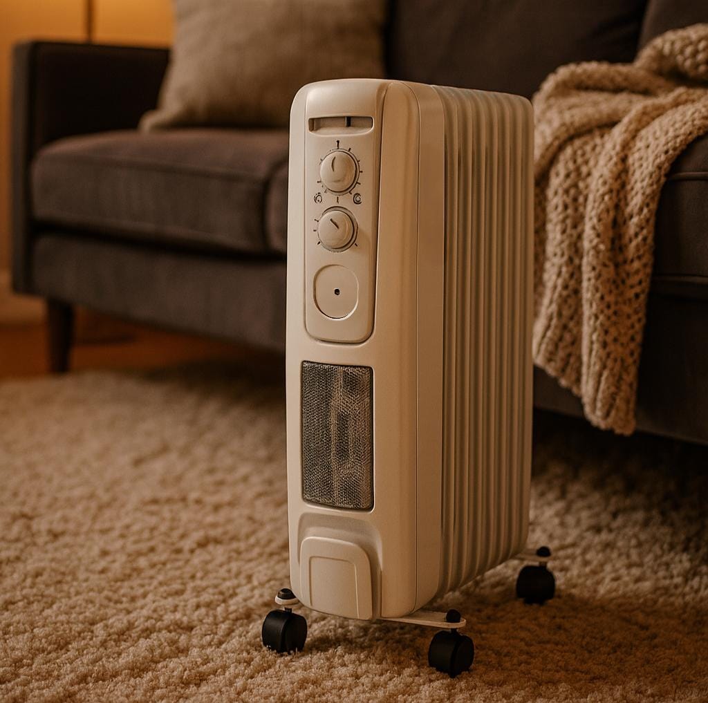 Geepas 11-Fin Portable Electric Oil-Filled Radiator Heater GRH91011P