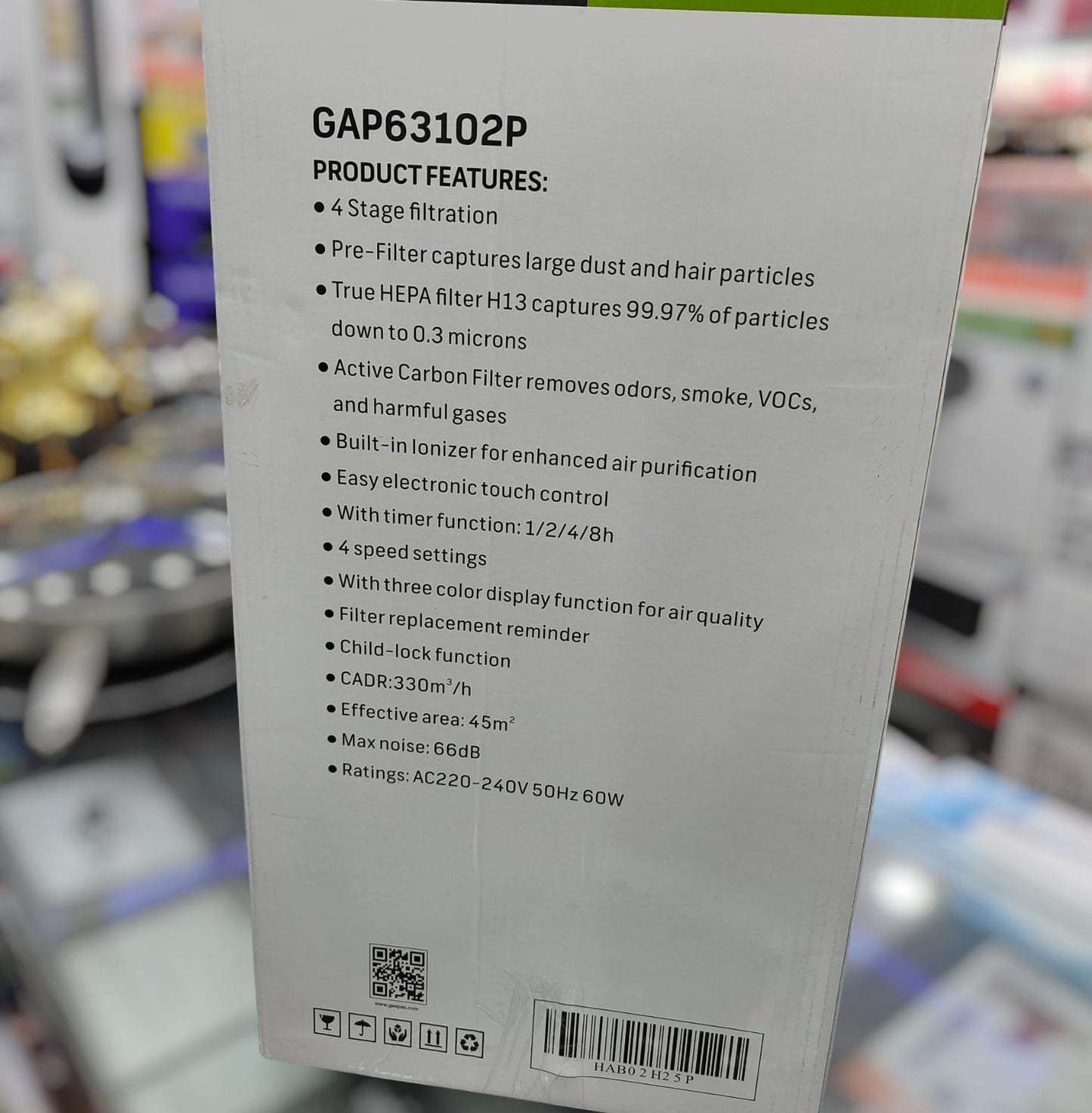 Geepas air purifier GAP 63102P