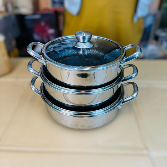 honeycomb lesser coating  shallow casserole set