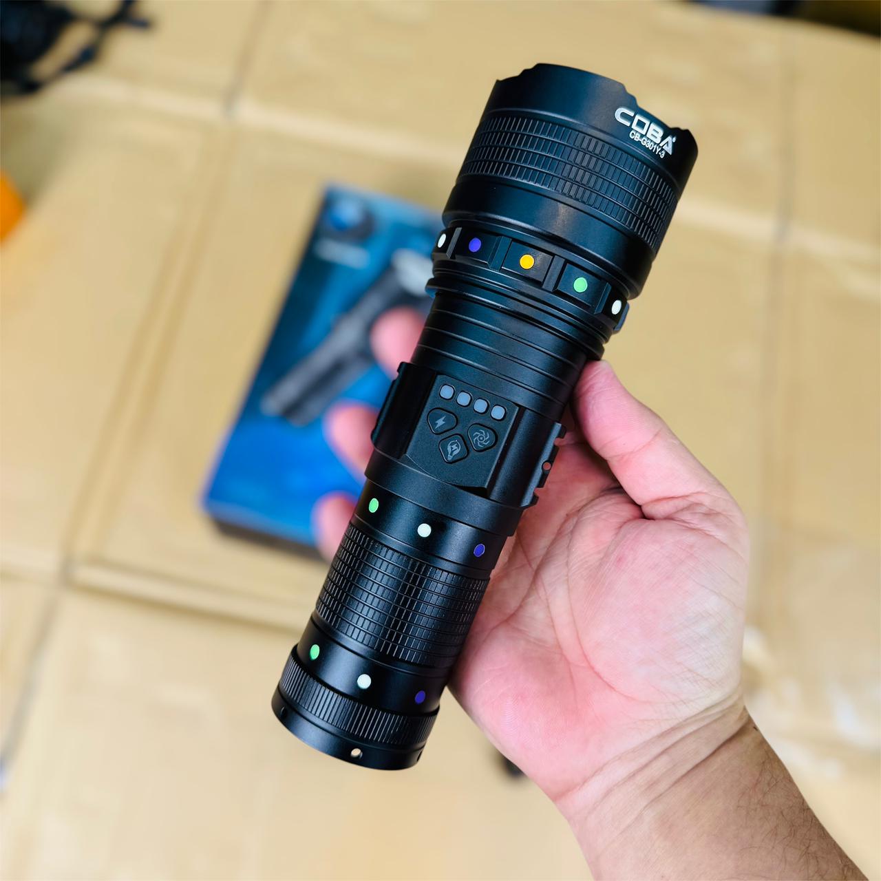 CUBA 2000 KM FLASH LIGHT TORCH WITH 3 MOOD