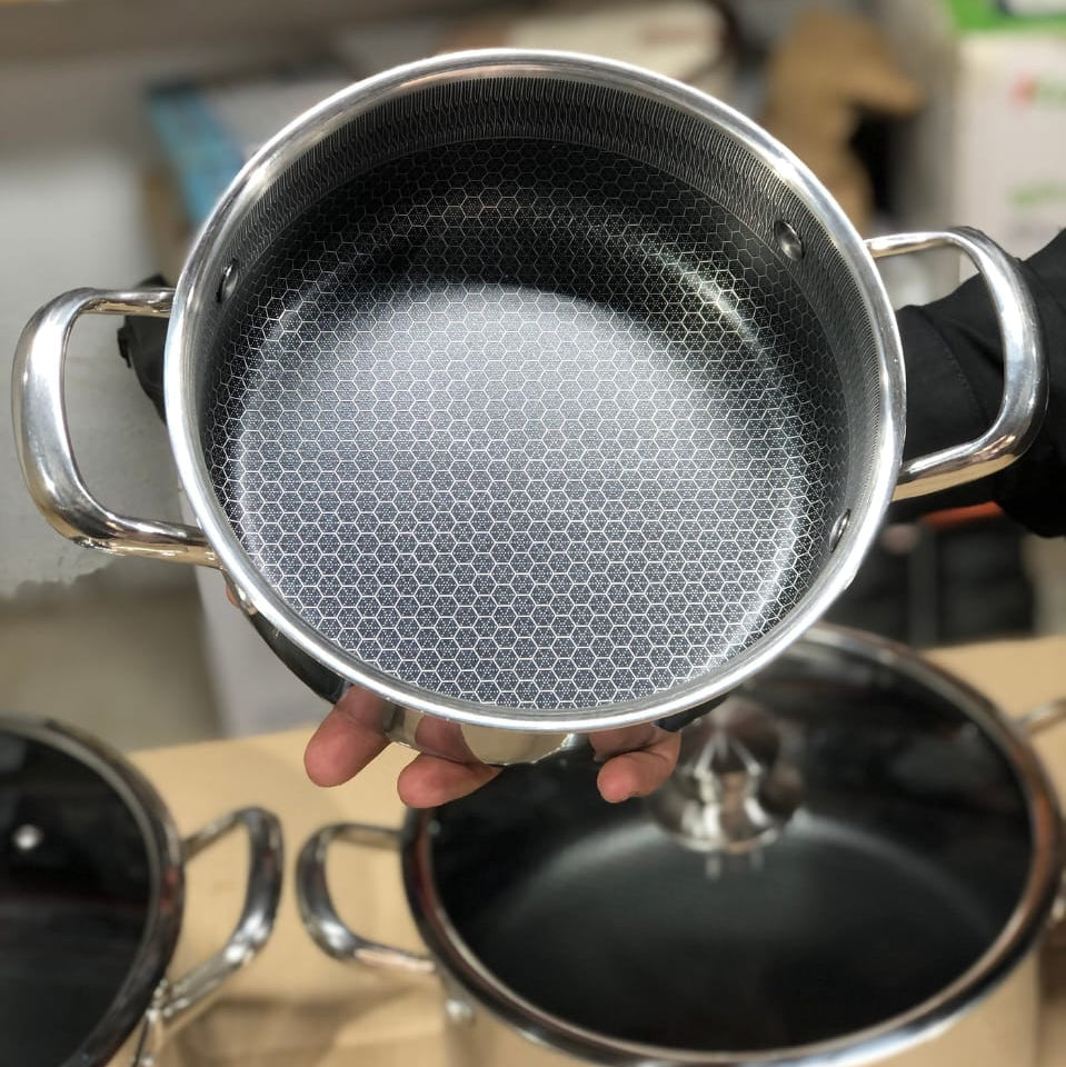 honeycomb lesser coating 4 pcs casserole set