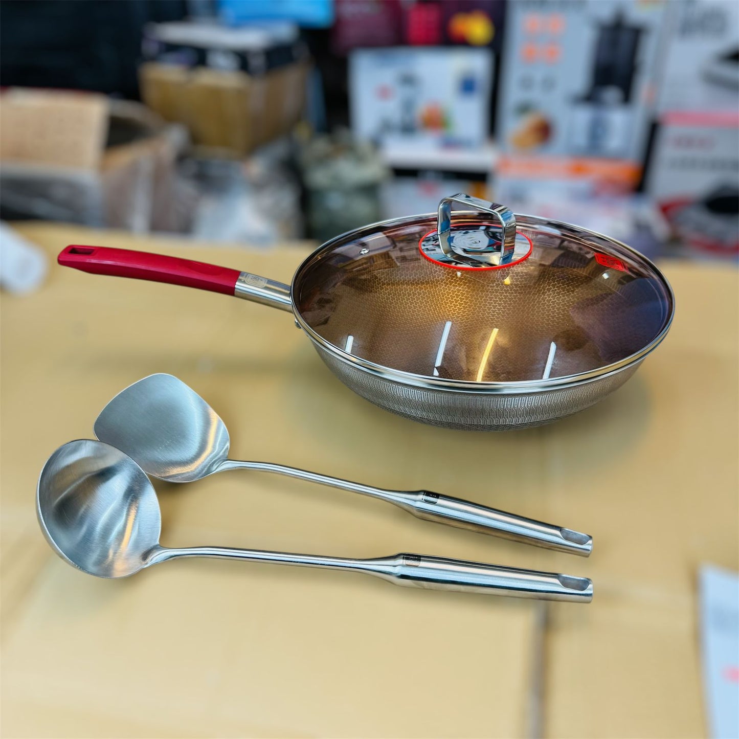 Germany lot honeycomb lesser coating Frypan