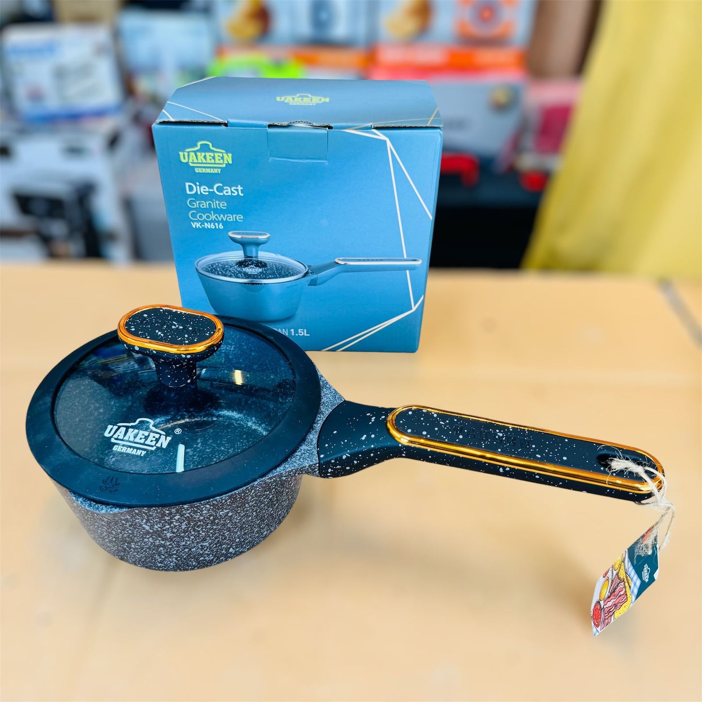 Uakeen Induction Die-Cast Granite Saucepan 16cm VK-N616