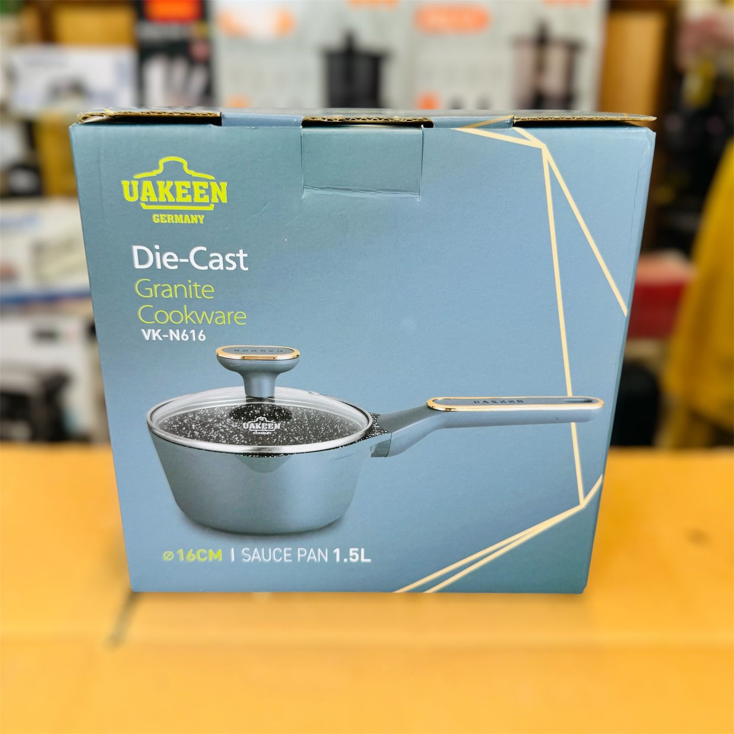 Uakeen Induction Die-Cast Granite Saucepan 16cm VK-N616