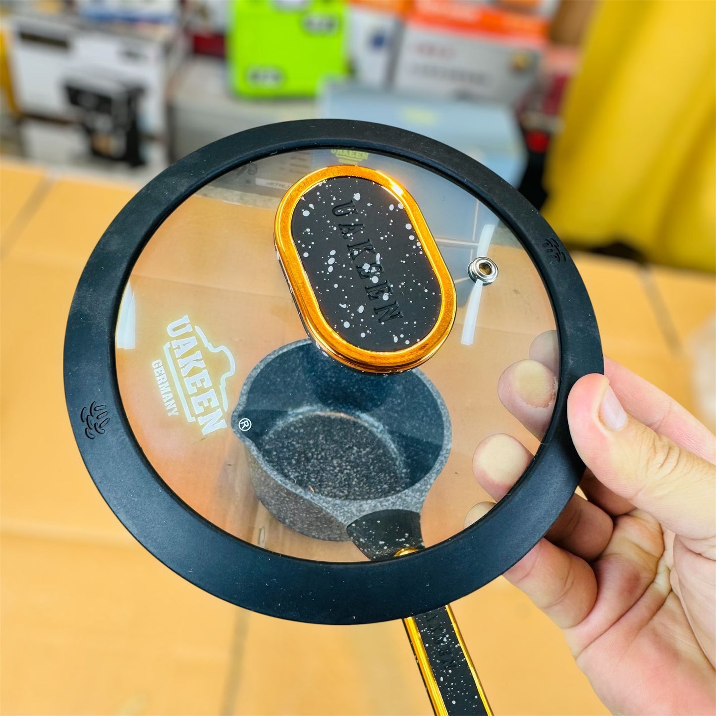 Uakeen Induction Die-Cast Granite Saucepan 16cm VK-N616