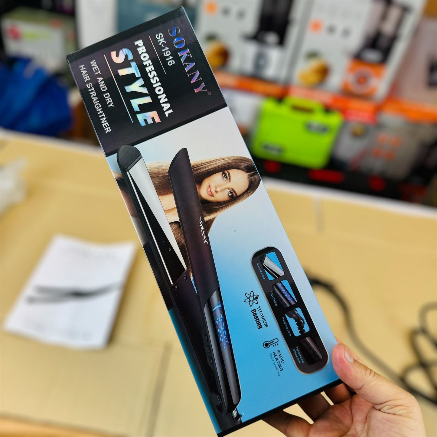 SOKANY wet in dry  Professional Digital Hair Straightener sk-1916