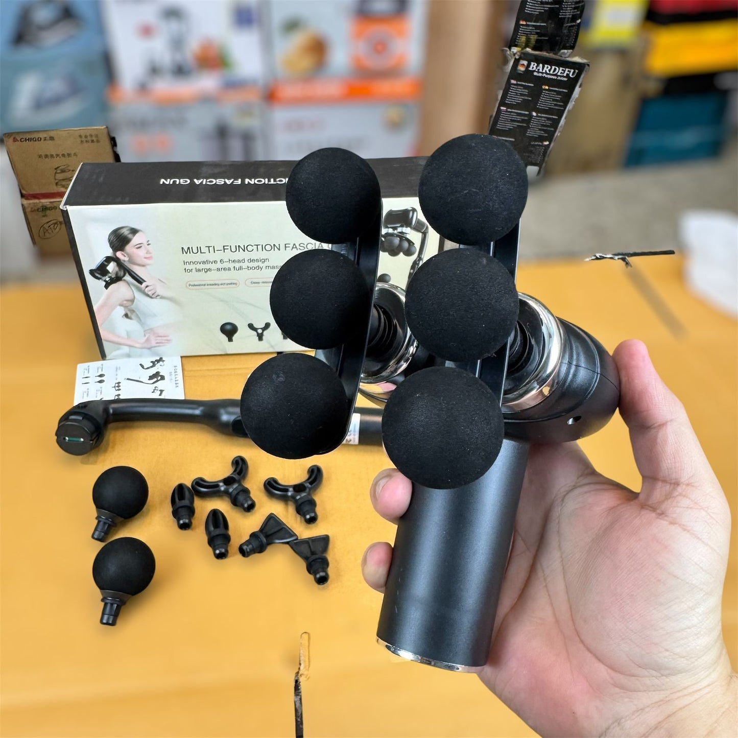 6 head rechargeable multifunction massager