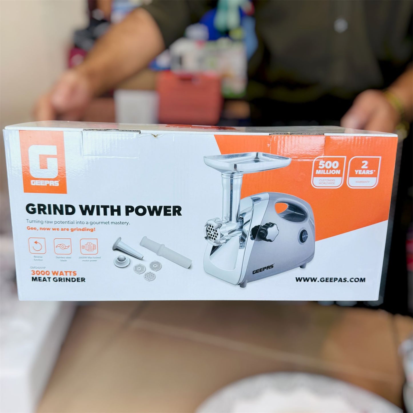 geepas meat grinder gmg 42511p [ 2 year warranty