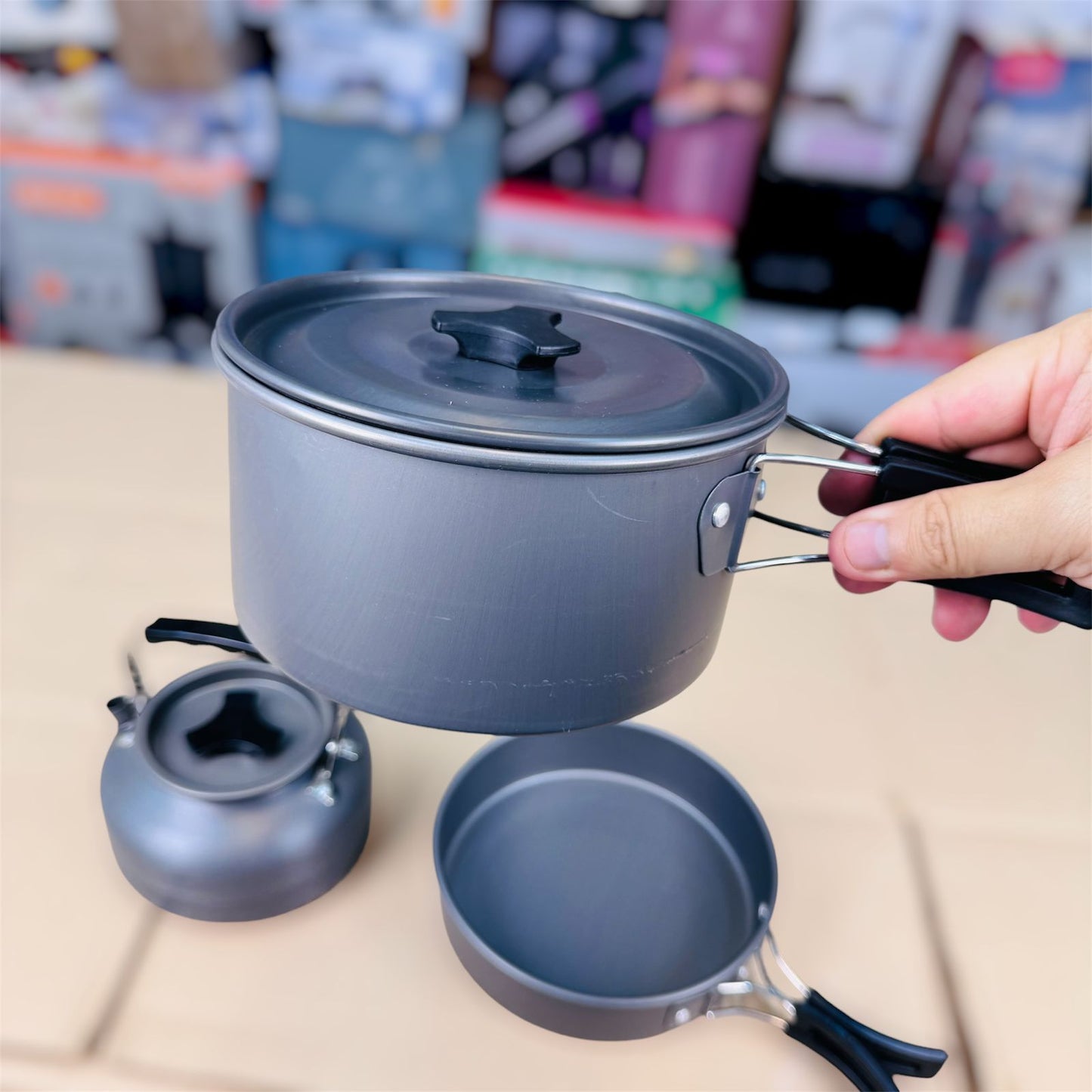 camping cooking pot set