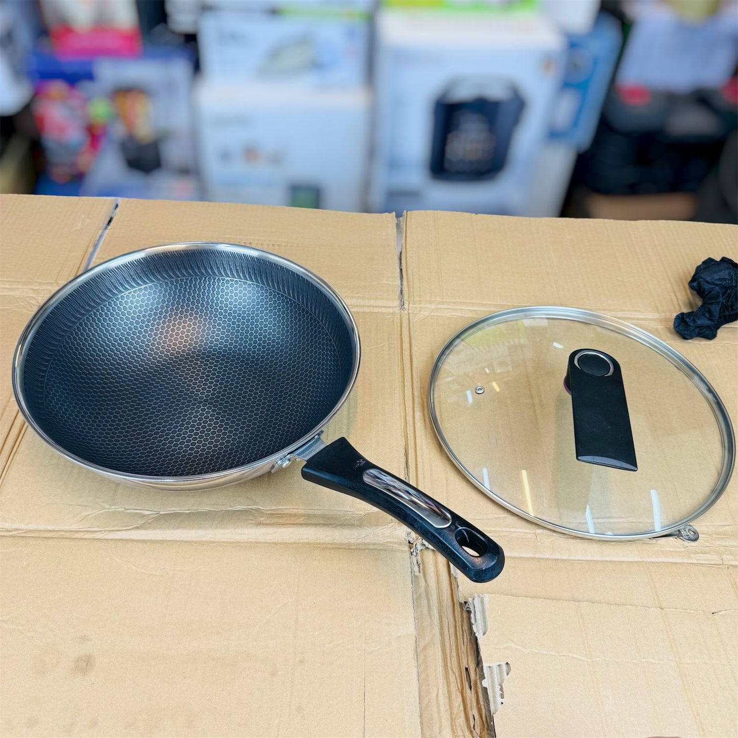 lot imported lasser coating deep fry pan 32CM