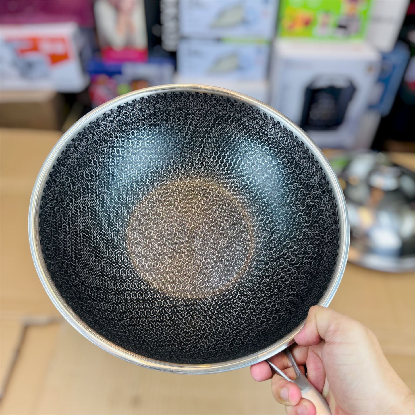 lot imported lesser coating deep fry pan 32CM food stamer