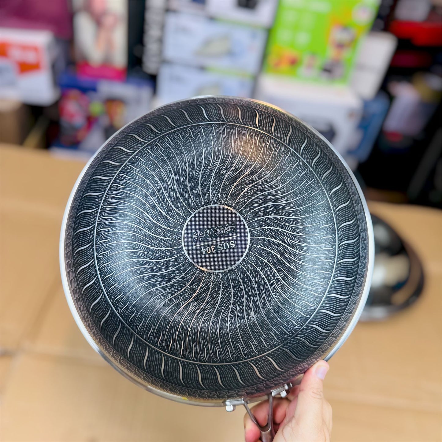 lot imported lesser coating deep fry pan 32CM food stamer