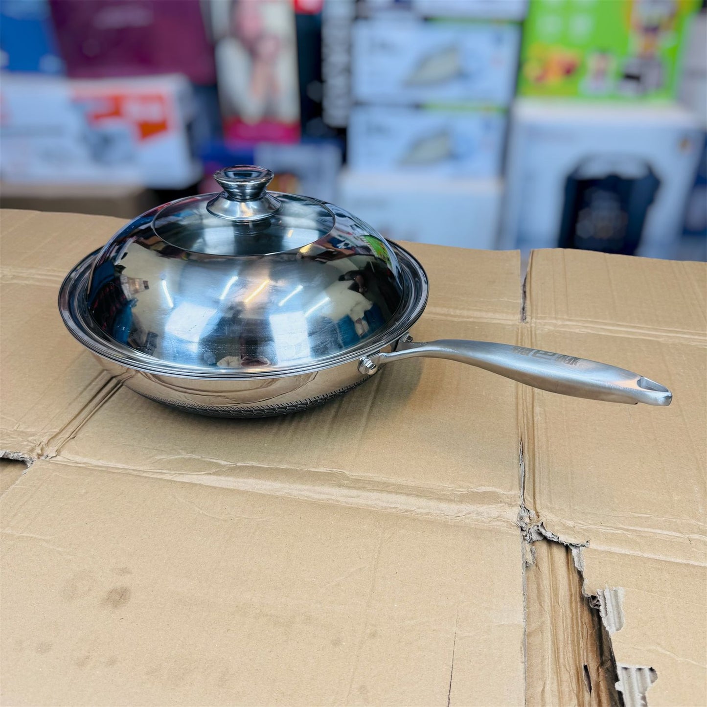 lot imported lesser coating deep fry pan 32CM food stamer