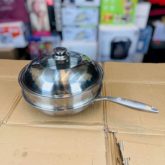 lot imported lesser coating deep fry pan 32CM food stamer