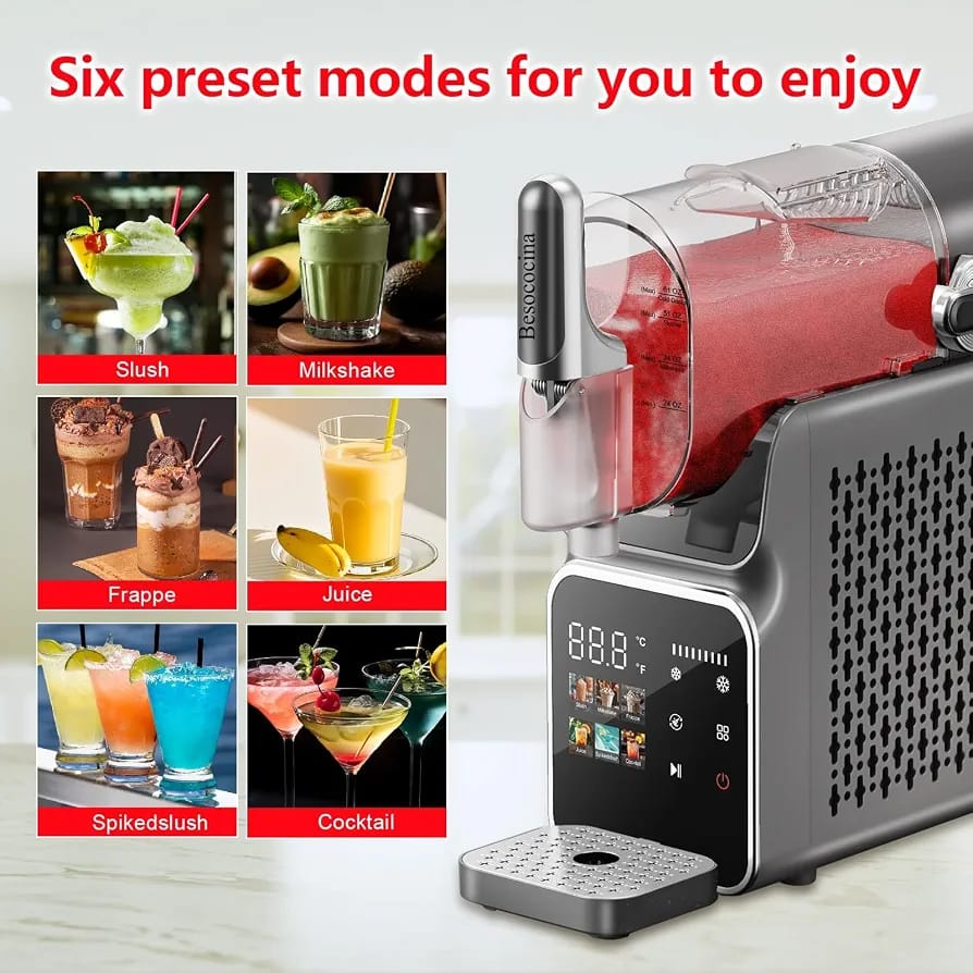 UAkeen Slushie Machine for Home, Party & Small Business, Makes Slushies