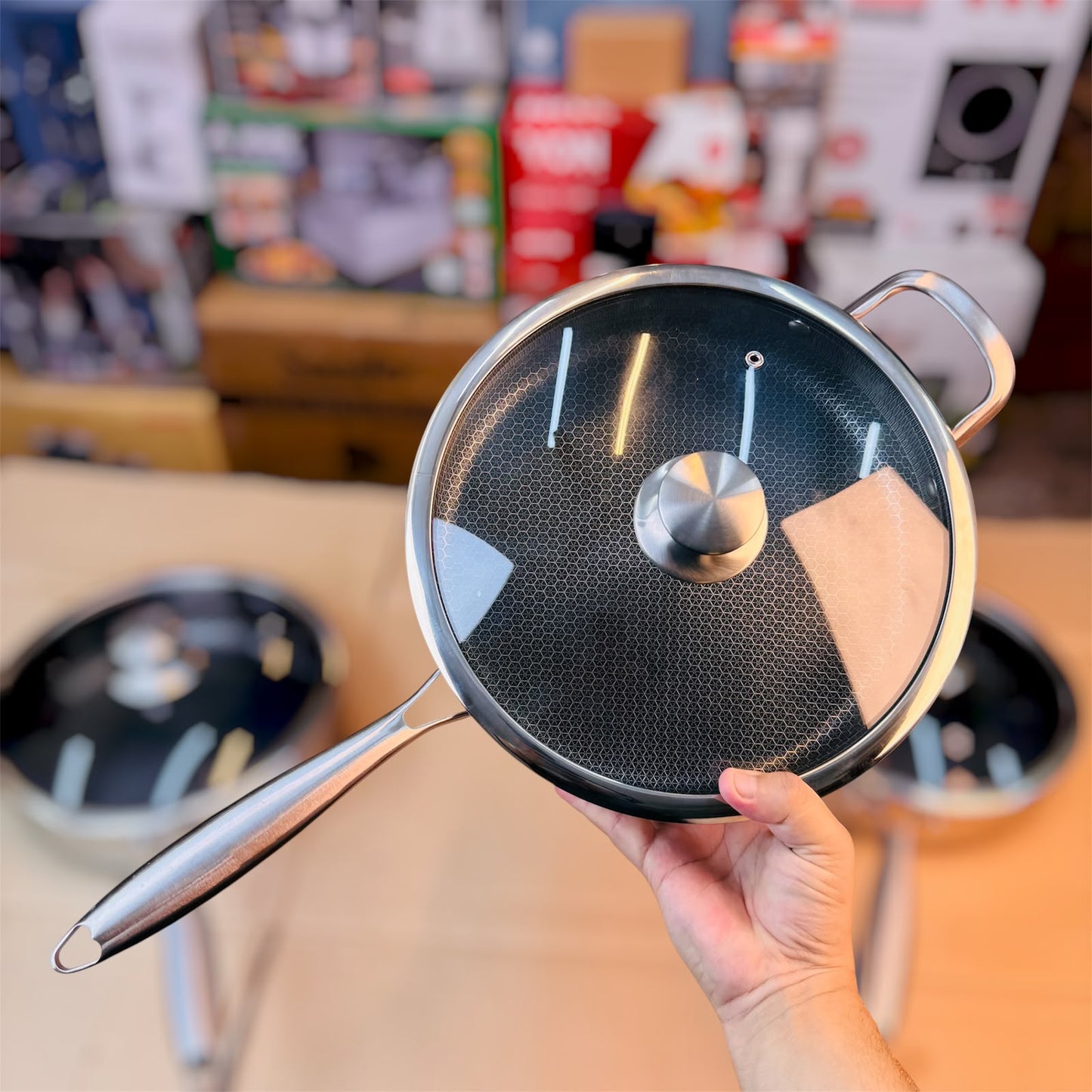 Honeycomb Lesser Coating Shallow Frypan