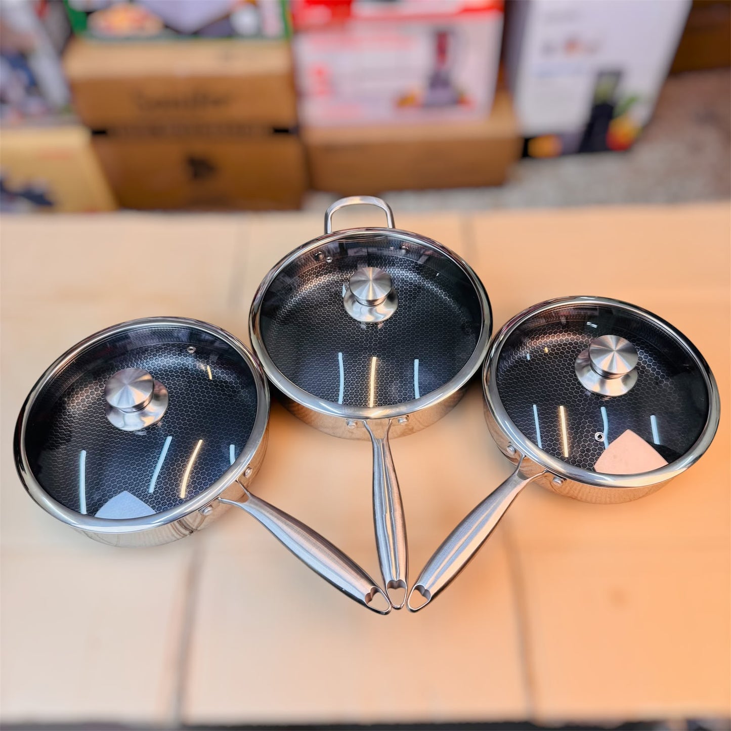 Honeycomb Lesser Coating Shallow Frypan