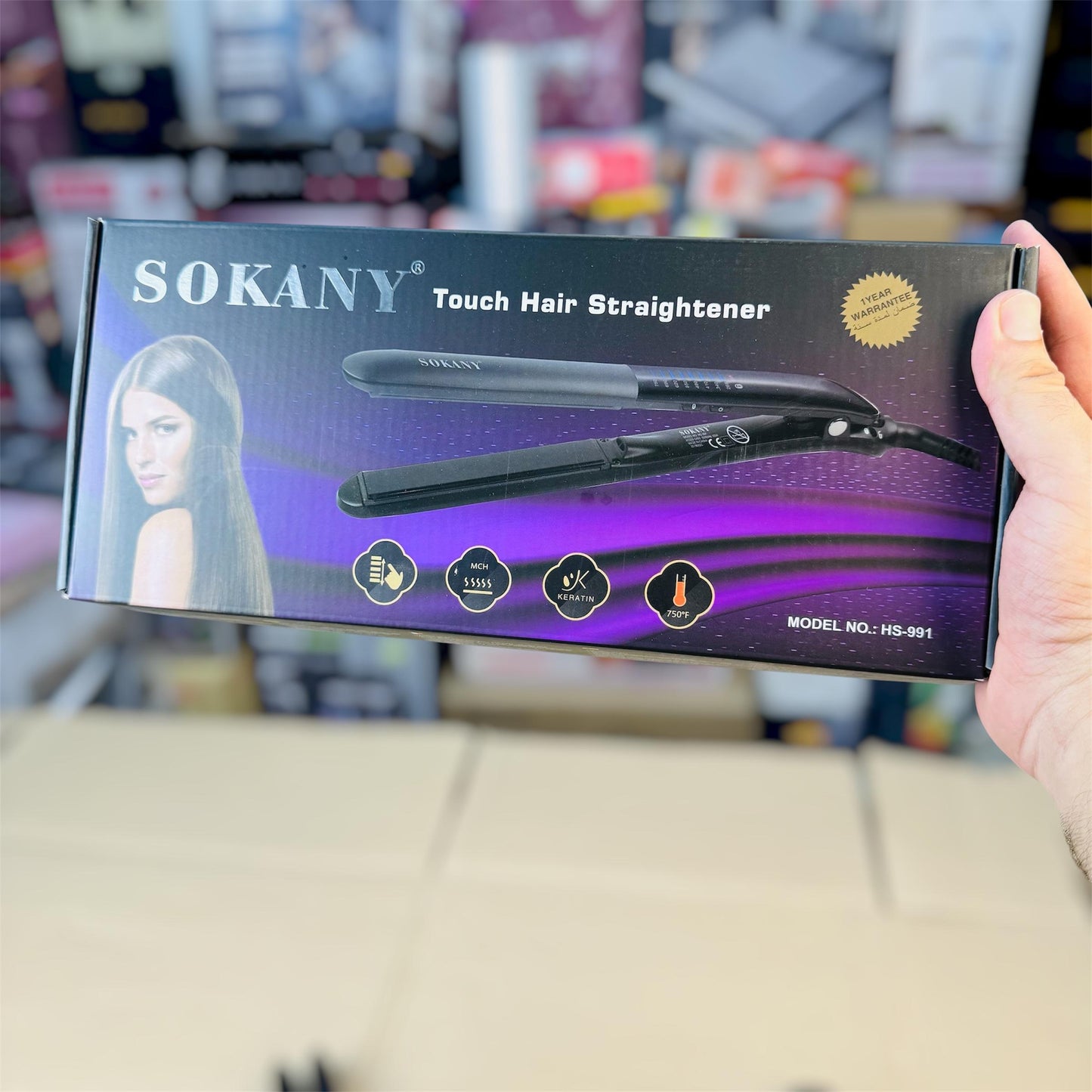 Sokany digital professional hair straightener HS991