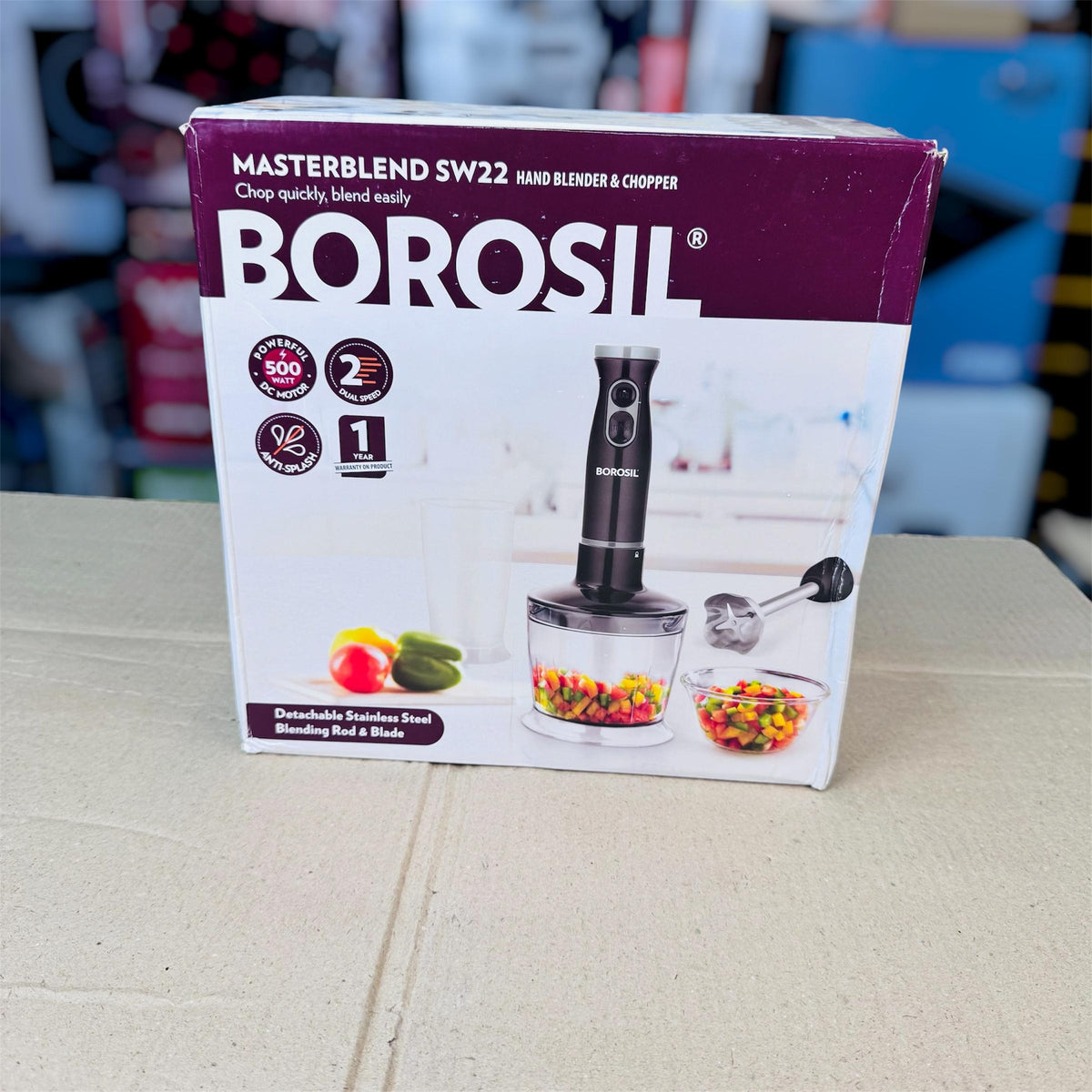 BOROSIL 2-in-1 Hand Blender & Chopper