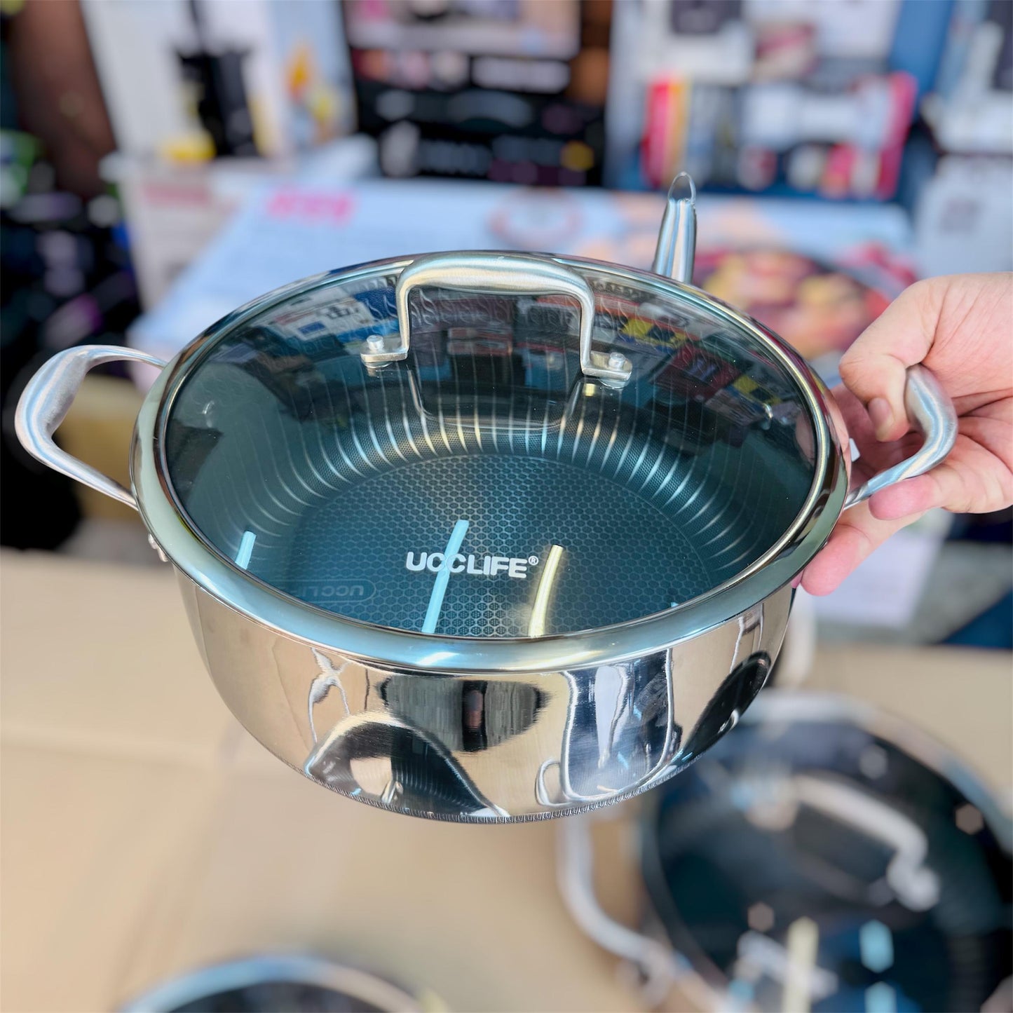 9 pcs cookware set tri-ply stainles steel