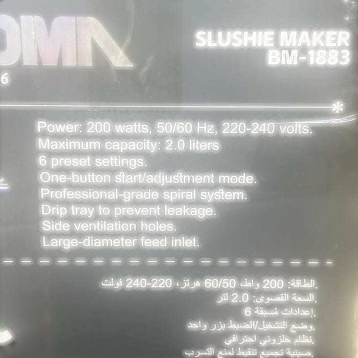 BOMA Slushie Machine for Home, Party & Small Business, Makes Slushies