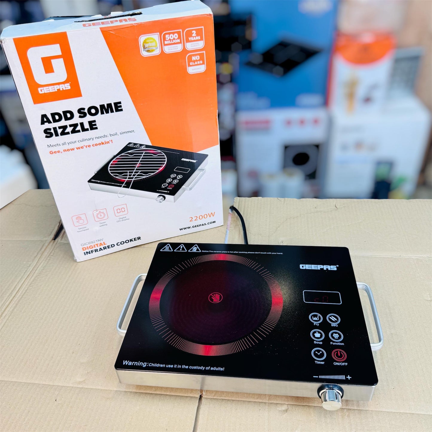 GEEPAS digital infared hot plate Gic 6921NV