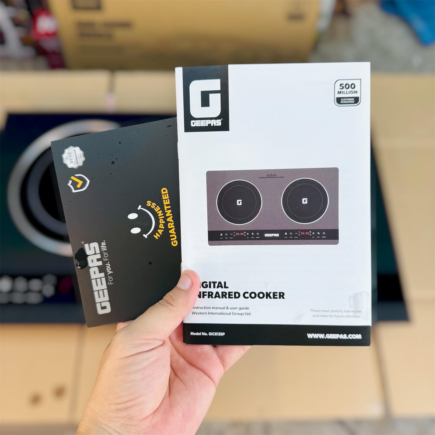 GEEPAS double digital infrared hot plate Gic 6135P