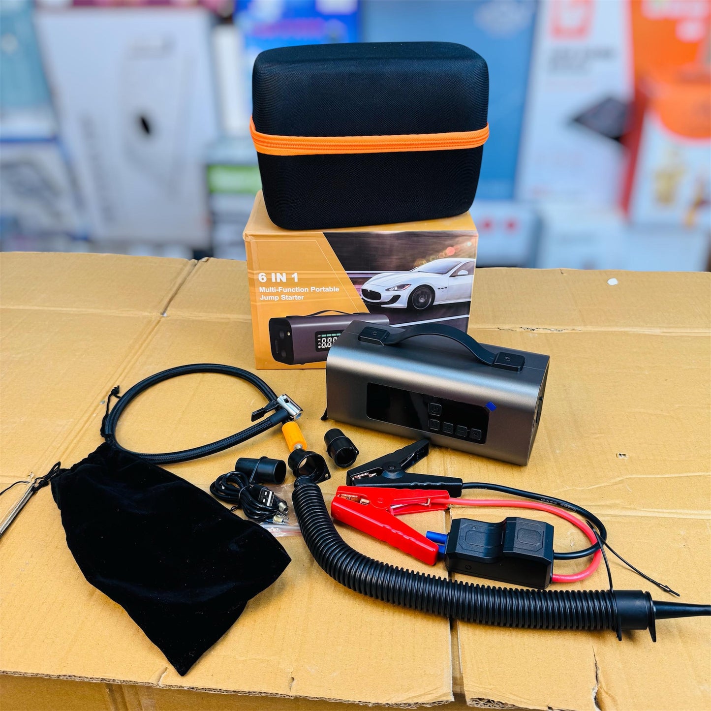 6 in 1 multifunction portable jump starter Ek_20008