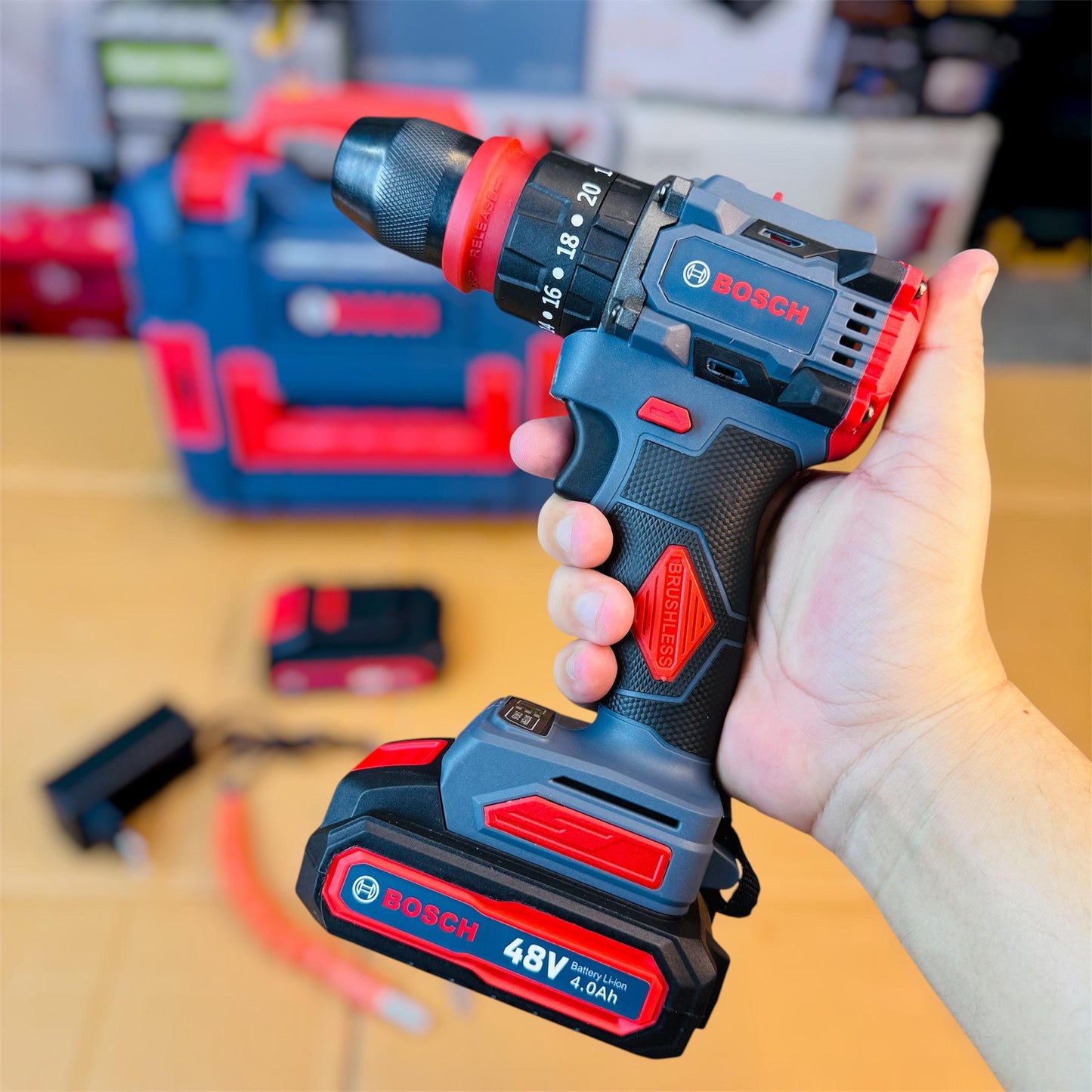 BOSCH 2 in 1 drill & impact wrench with tools