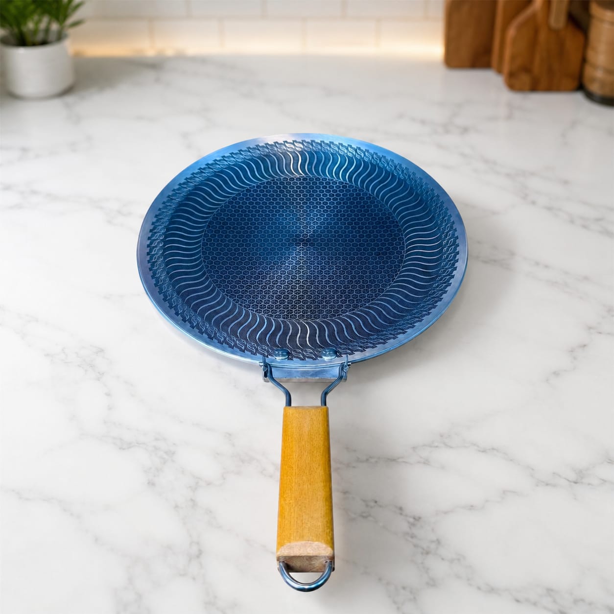 Honeycomb Laser Coating 32cm Tawa – Non-Stick Griddle Pan