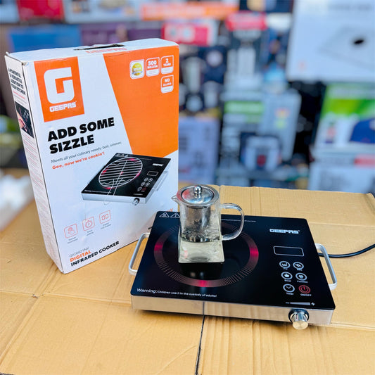 Geepas GIC6921NV Digital Infrared Hot Plate – 2200W Single Burner with LED Touch Display