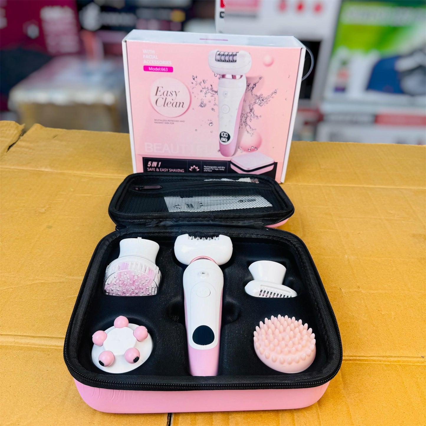 5-in-1 Washable Ladies Epilator Kit 663 – Multifunction Hair Removal Set
