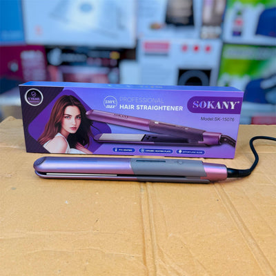 Sokany Hair Straightener SK-15076– Ceramic Plate Styling Iron