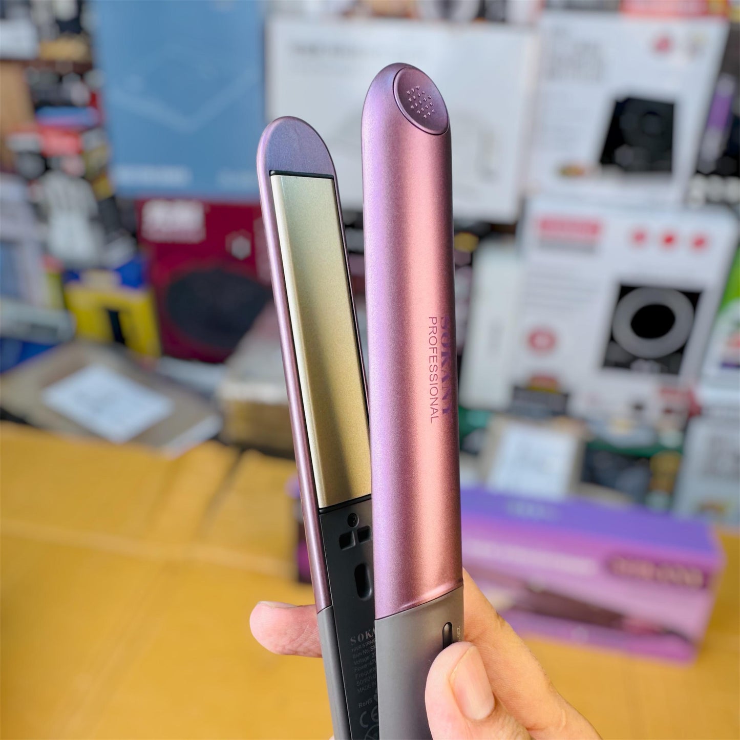 Sokany Hair Straightener SK-15076– Ceramic Plate Styling Iron