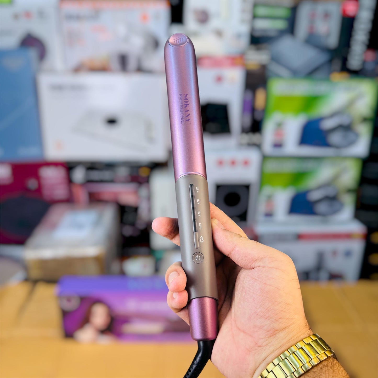 Sokany Hair Straightener SK-15076– Ceramic Plate Styling Iron