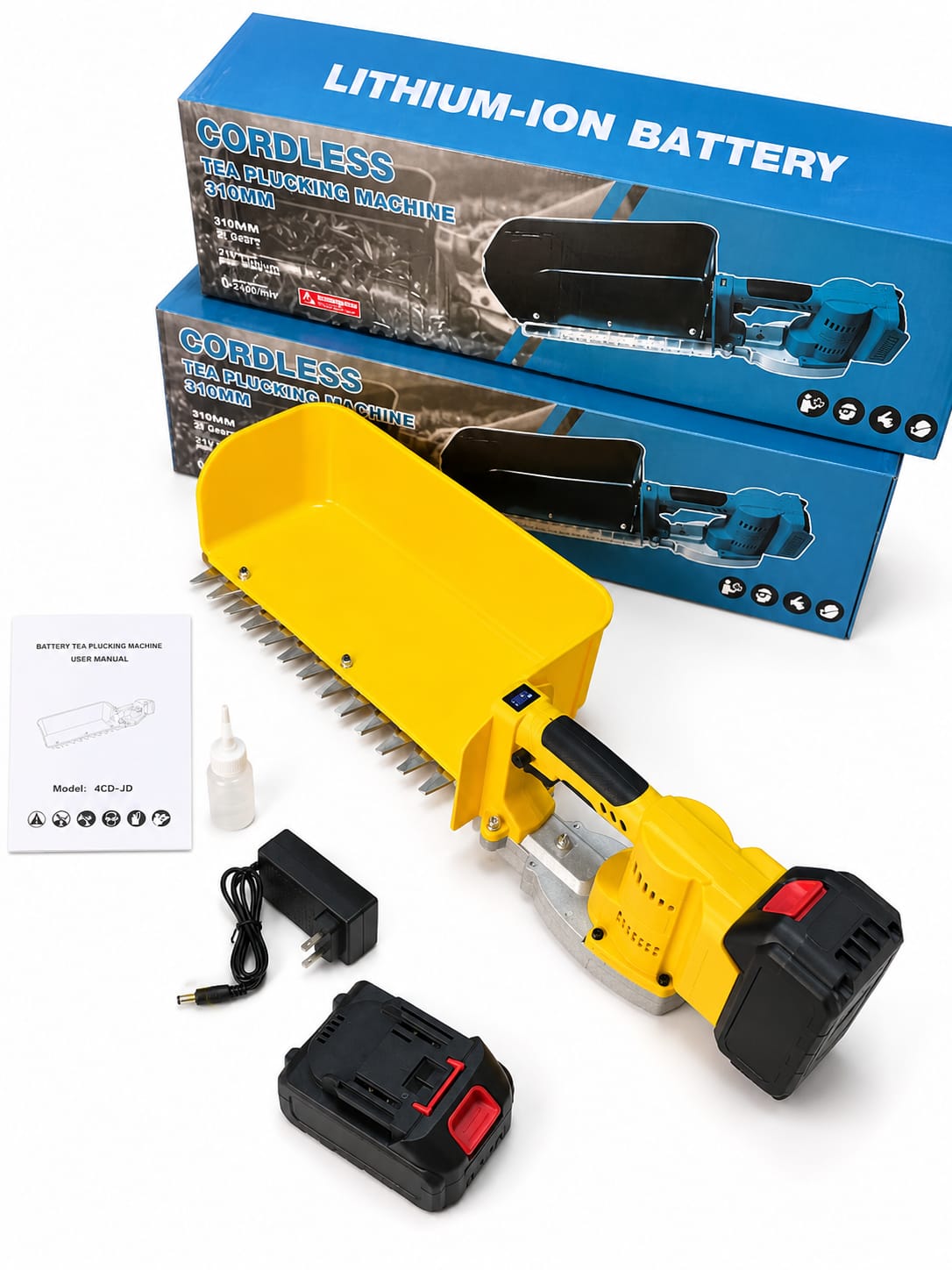 Cordless Tea Plucking Machine & Hedge Trimmer 310mm – Battery-Powered Garden Trimmer