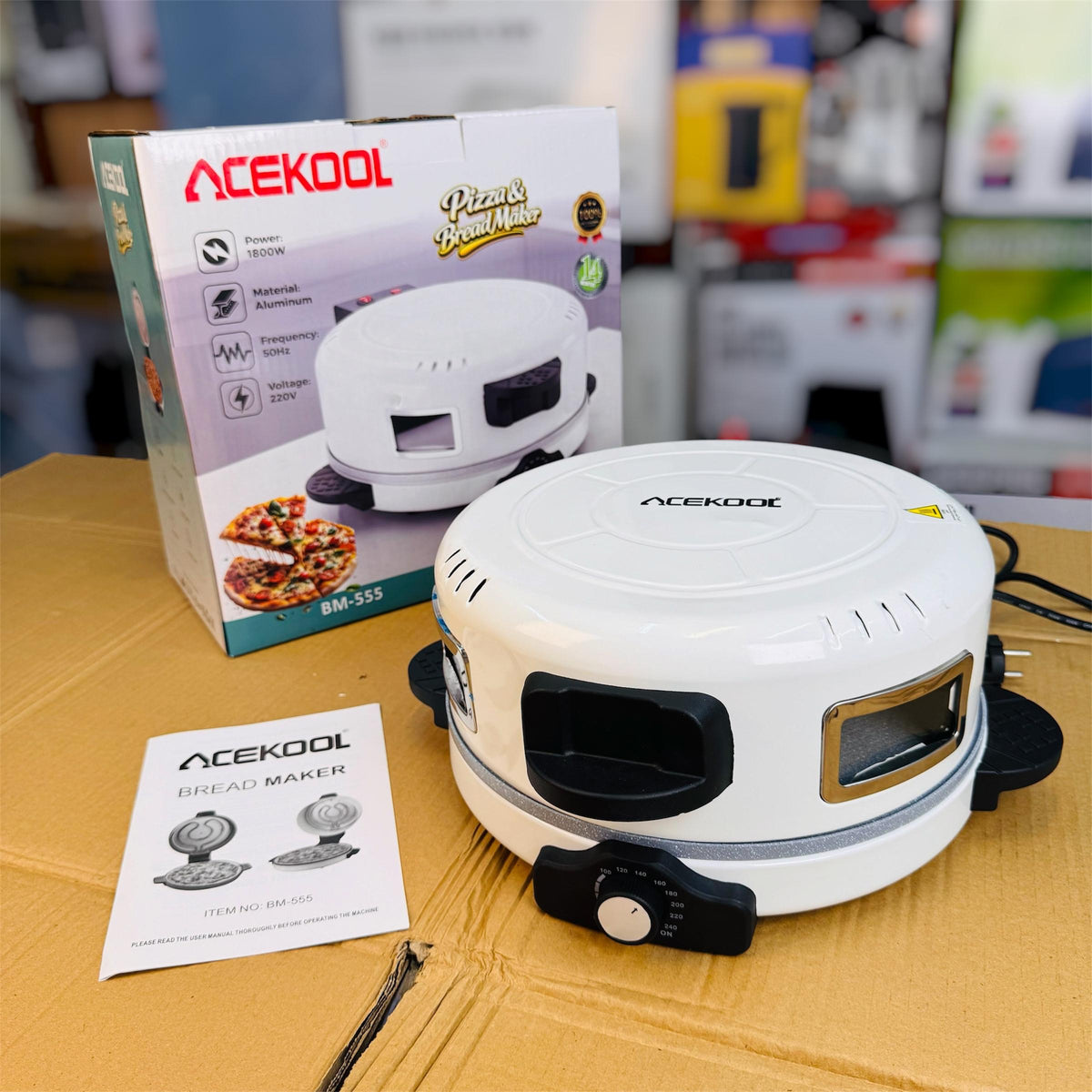 Acekool 2-in-1 Pizza & Roti Maker – Electric Multi-Function Cooker