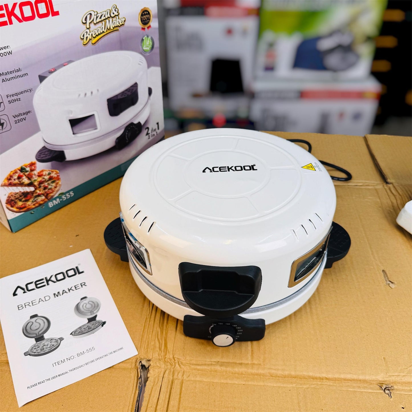 Acekool 2-in-1 Pizza & Roti Maker – Electric Multi-Function Cooker