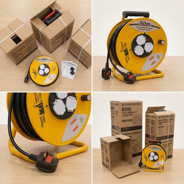 Industrial heavy Duty cable extension Reel