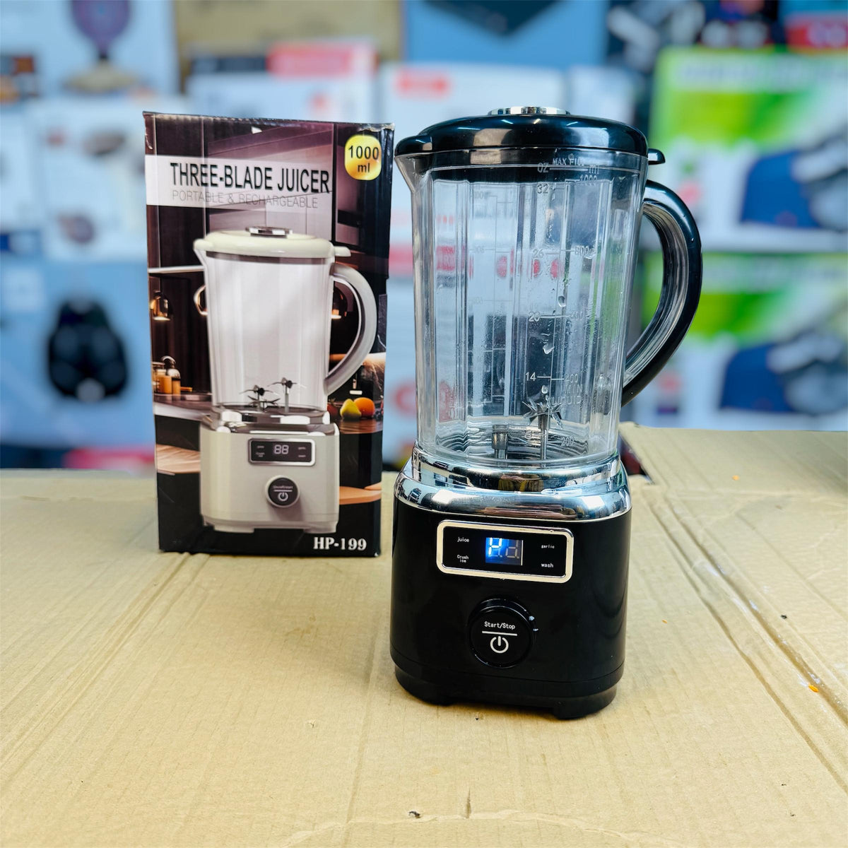 Rechargeable 3-Blade Juicer HP-199 – Cordless Blender Bottle