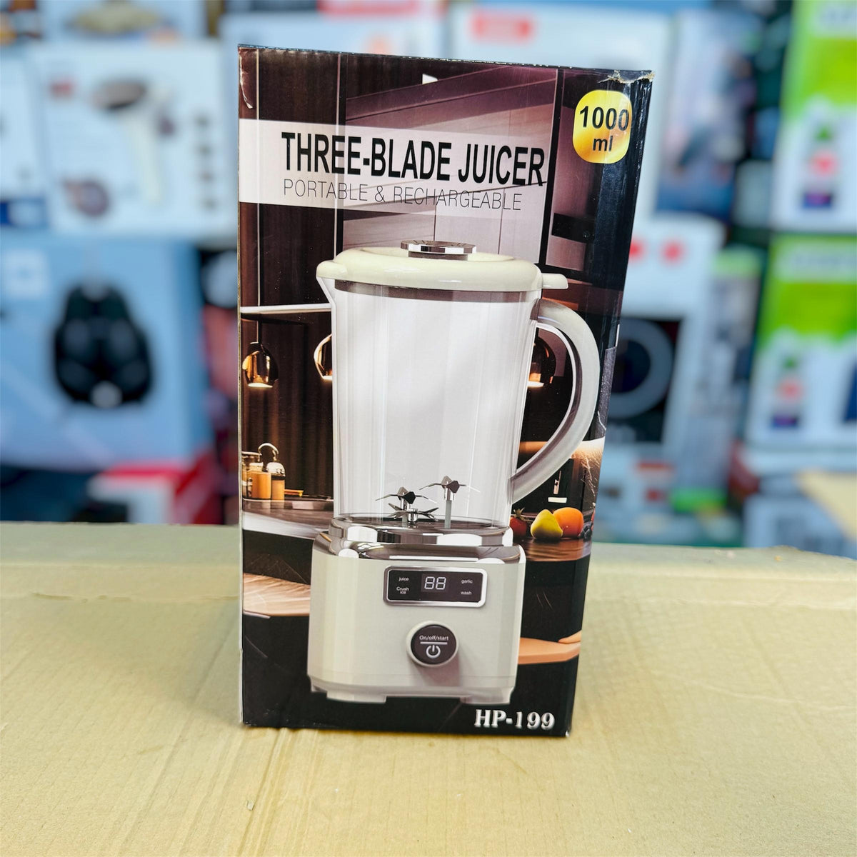 Rechargeable 3-Blade Juicer HP-199 – Cordless Blender Bottle