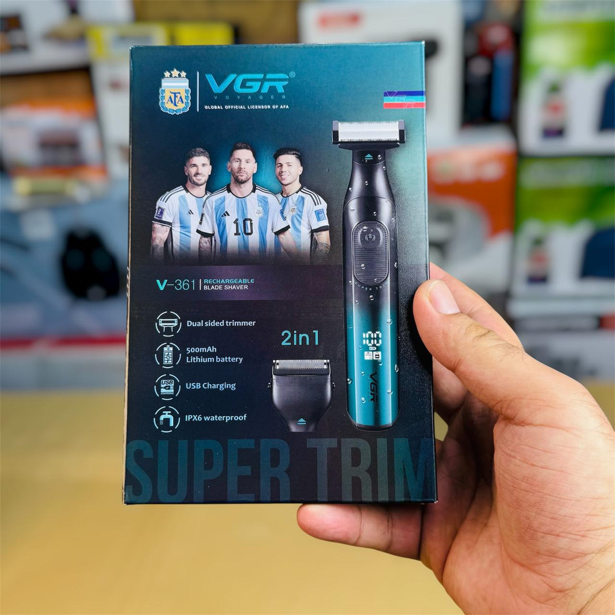 VGR 2-in-1 Trimmer & Shaver – Cordless Rechargeable Grooming Kit