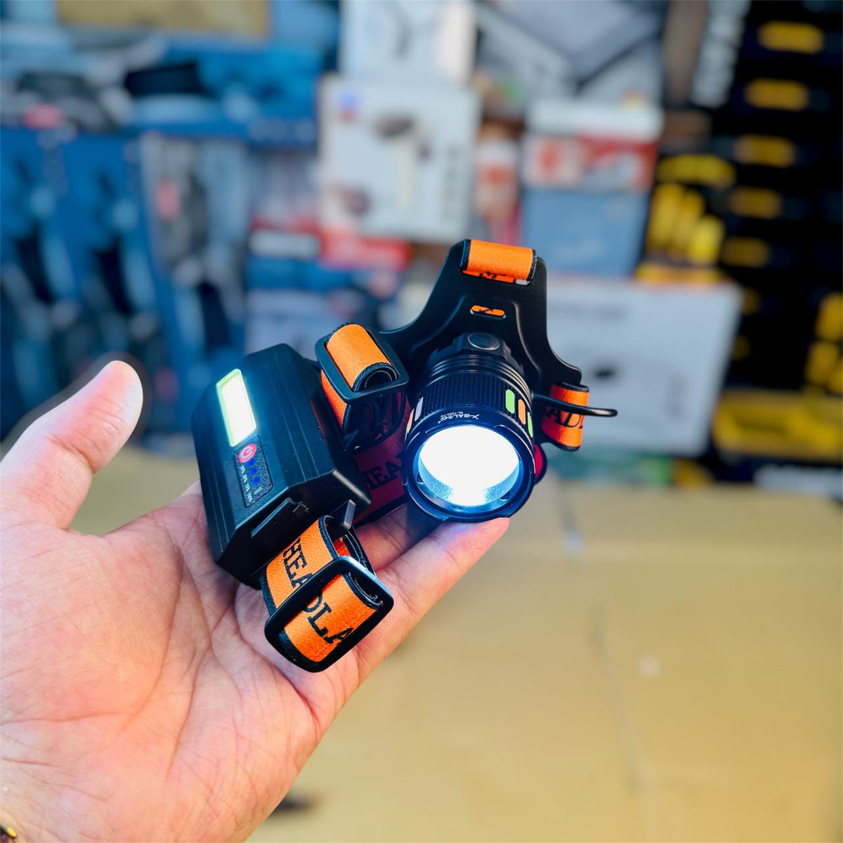 Rechargeable LED Headlamp Torch – Hands-Free Head Light for Camping & Repairs