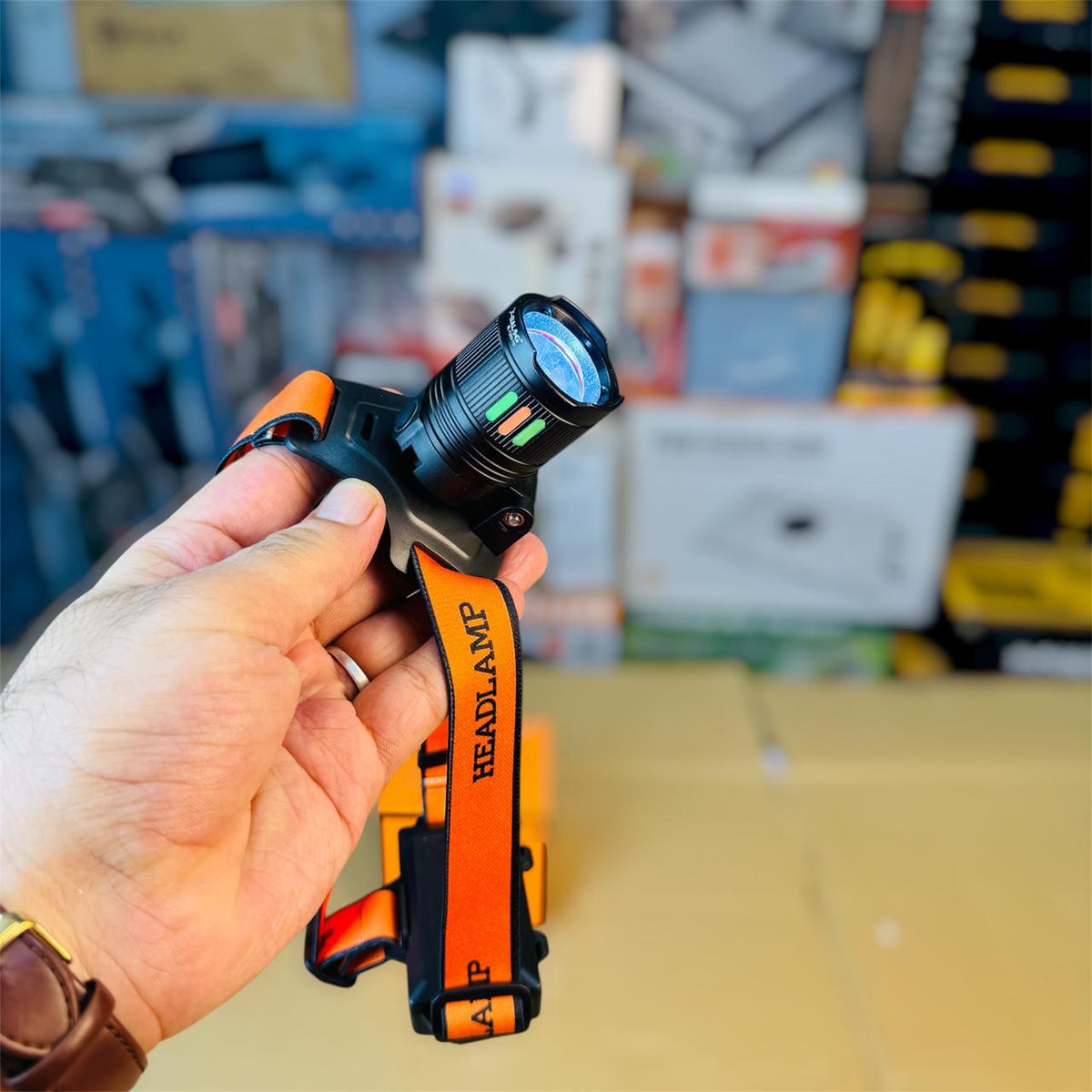 Rechargeable LED Headlamp Torch – Hands-Free Head Light for Camping & Repairs