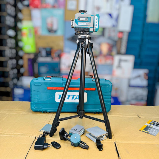 TLTTAL 360° Rechargeable Laser Level – 16-Line Green Laser with Tripod & Remote