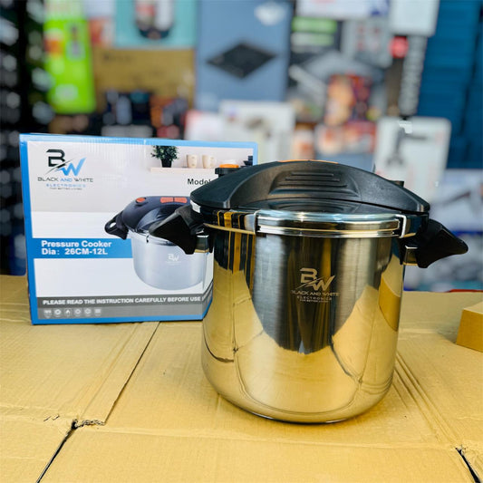 B&W 12L Pressure Cooker SSG-02 – Large Capacity Family Pressure Cooker