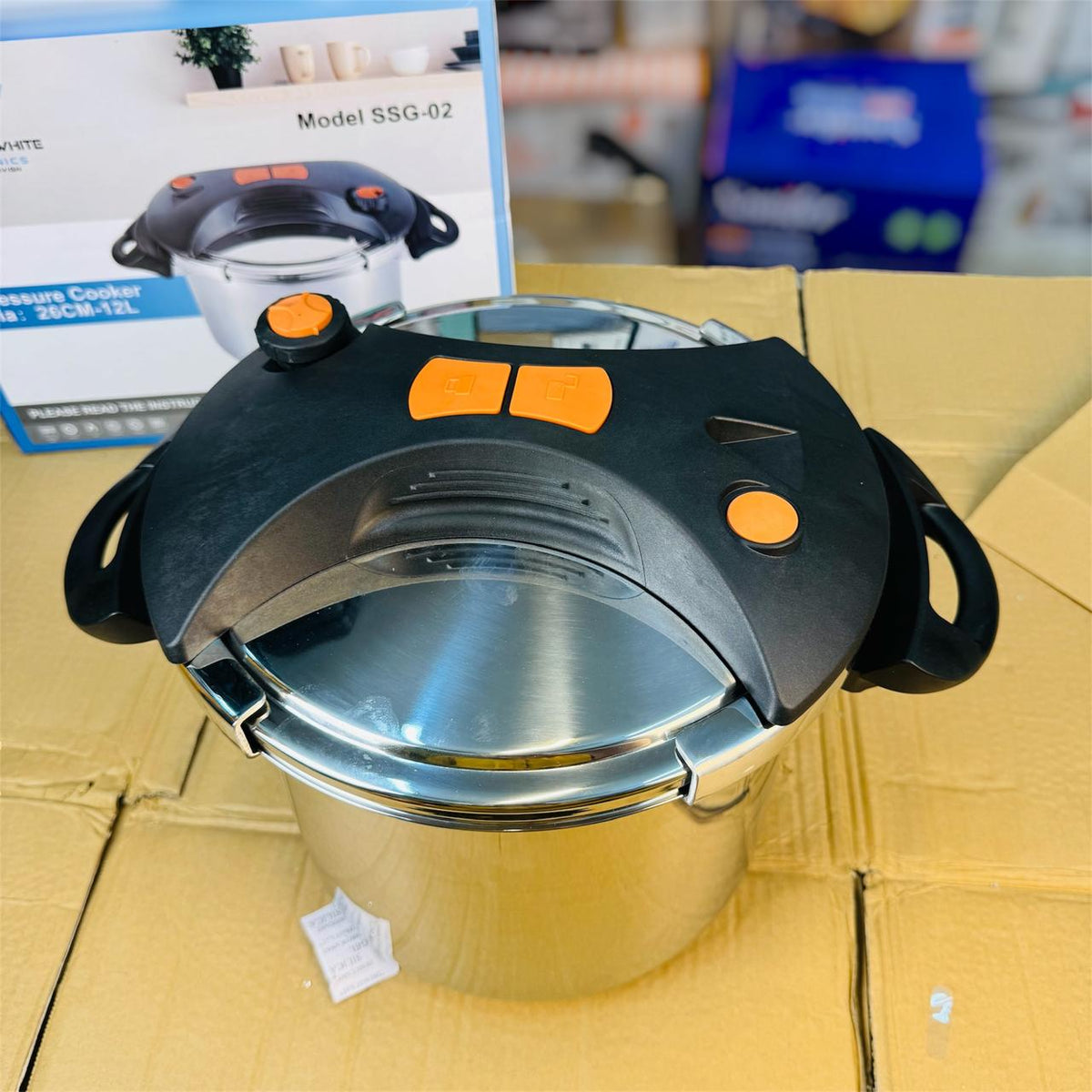 B&W 12L Pressure Cooker SSG-02 – Large Capacity Family Pressure Cooker