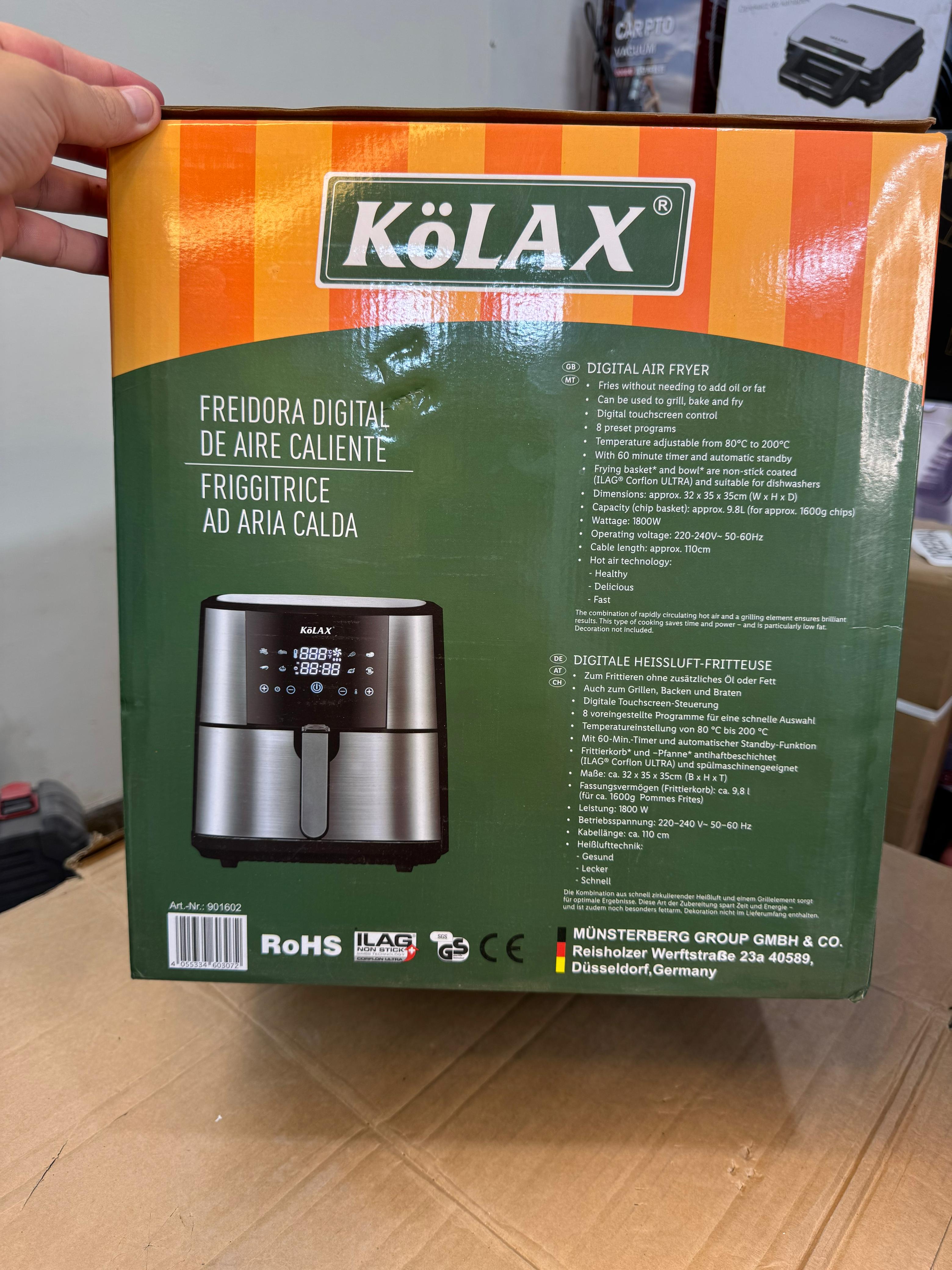 kolax germany 9.8 litter XXL extra large air fryer